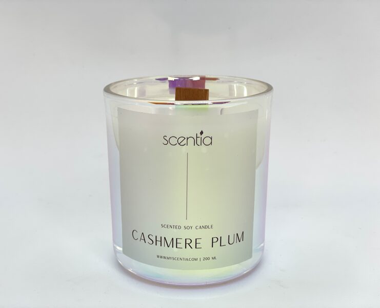 Sojas svece KAŠMIRA PLŪME /  CASHMERE PLUM, 200g